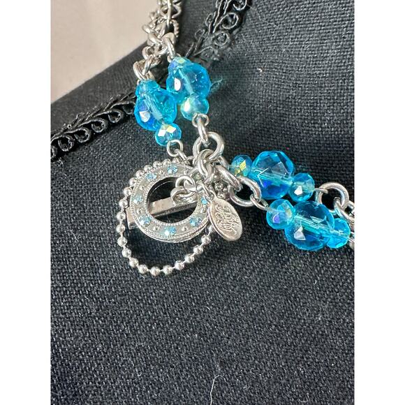 Kirks Folly Toggle Clasp Silver Necklace & Aurora Borealis Crystal Beads. - Picture 8 of 15